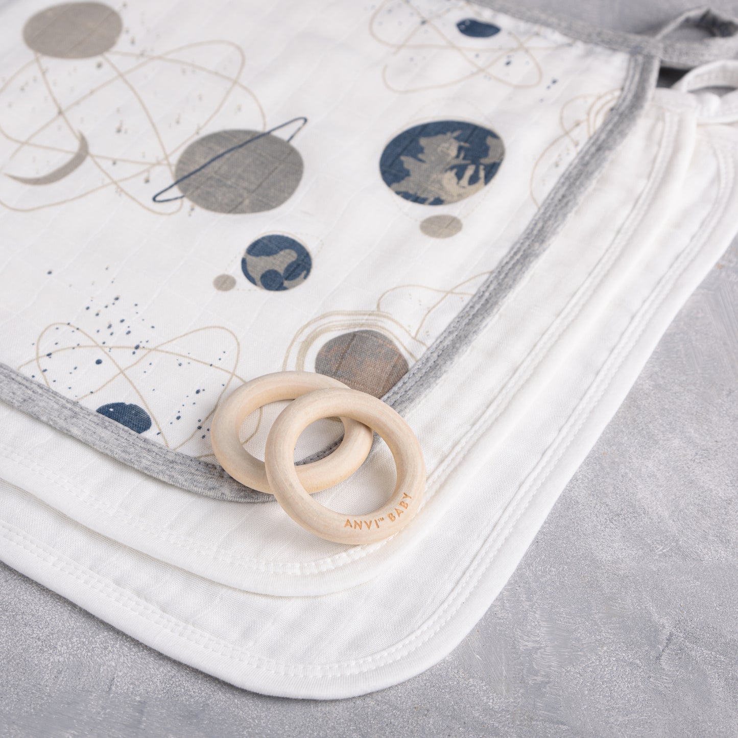 Anvi Baby - Dreamy Space Burp Cloth Flat