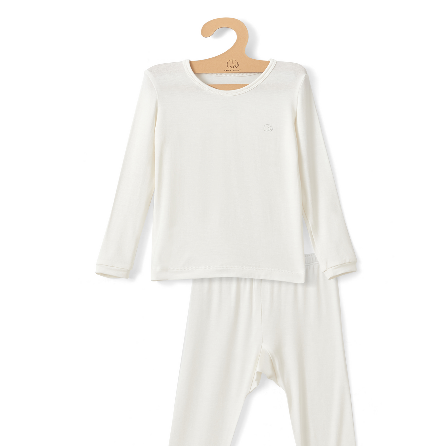 Anvi Baby PJs - White - hanging