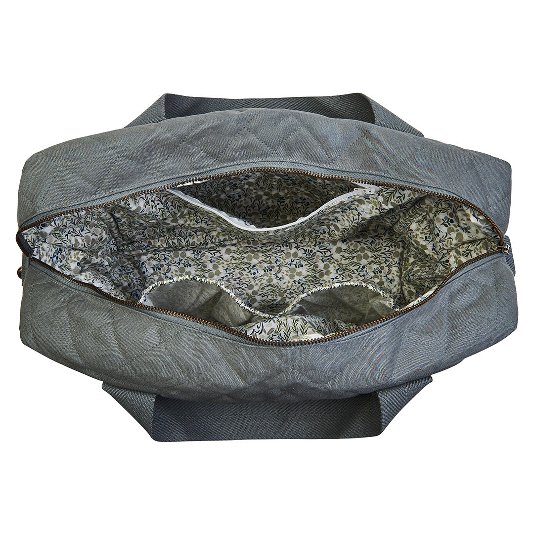 Avery Row - Changing Nappy Bag (Flint) - open no background - hospital bag for baby