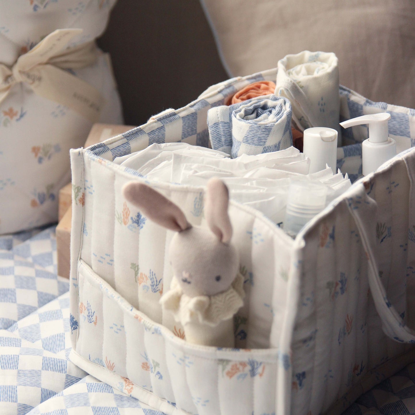 Avery Row - Nappy Caddy (Coastline) - stock photo