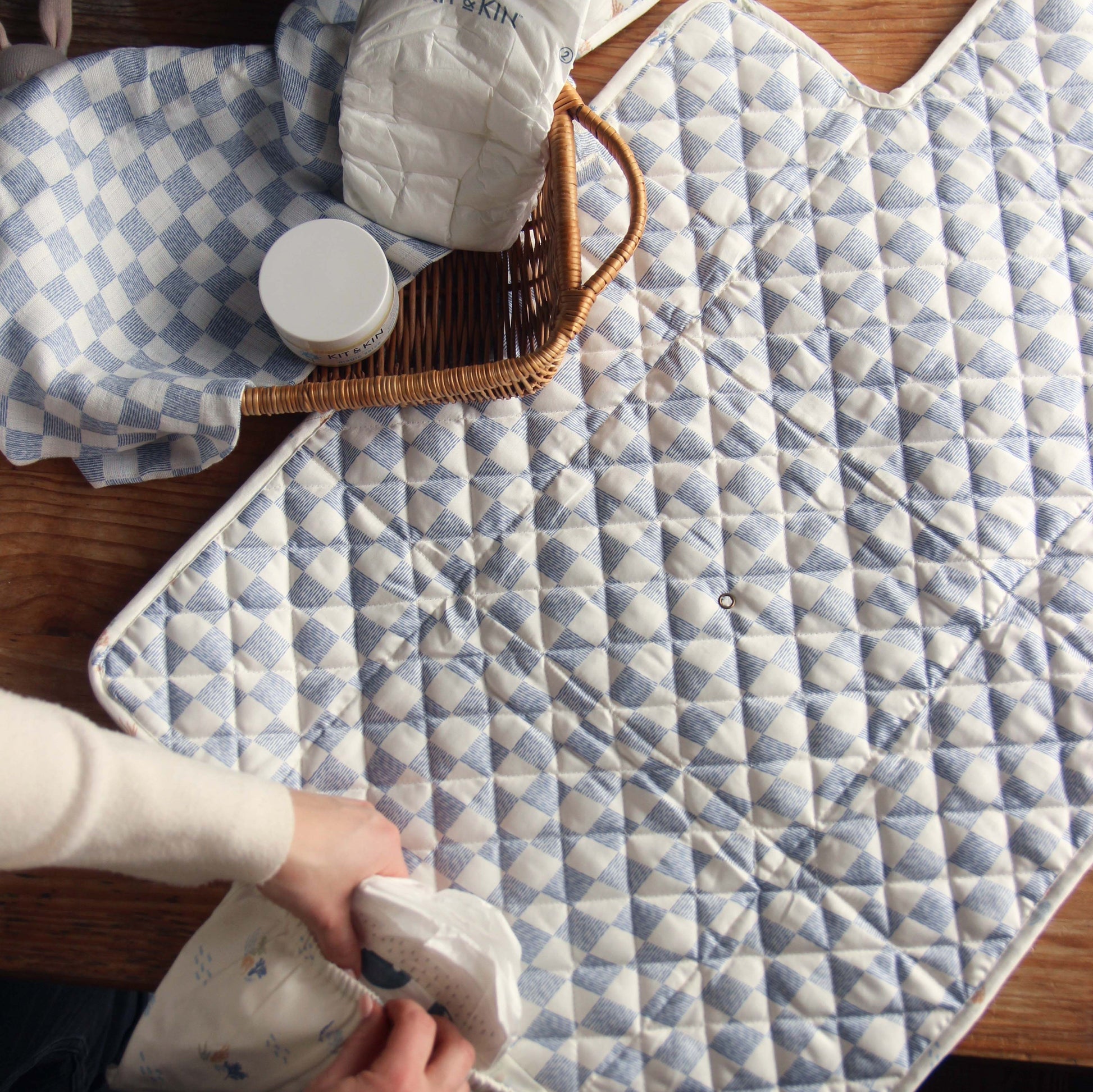 Avery Row - Travel Baby Changing Mat (Coastline) - stock photo