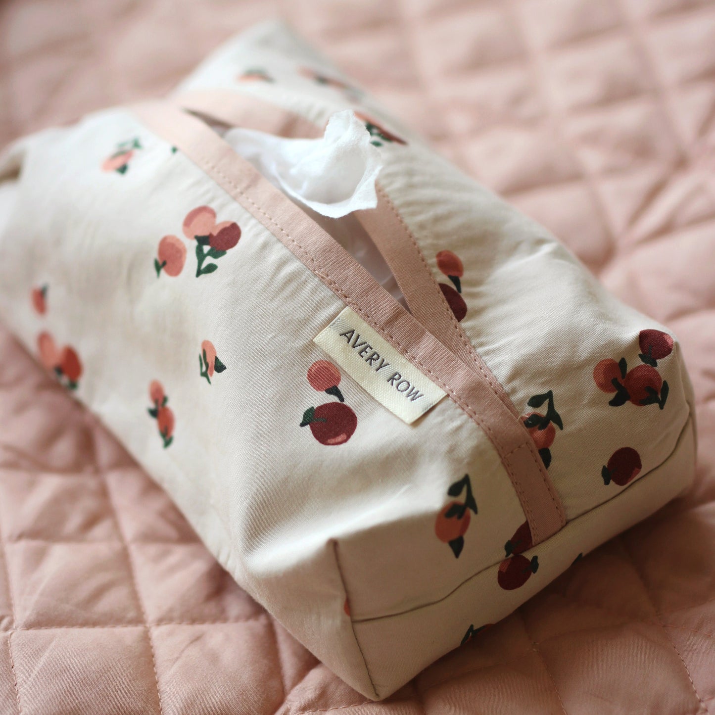 Avery Row - Wipes Cover (Peaches) - stock photo - wipe dispenser box