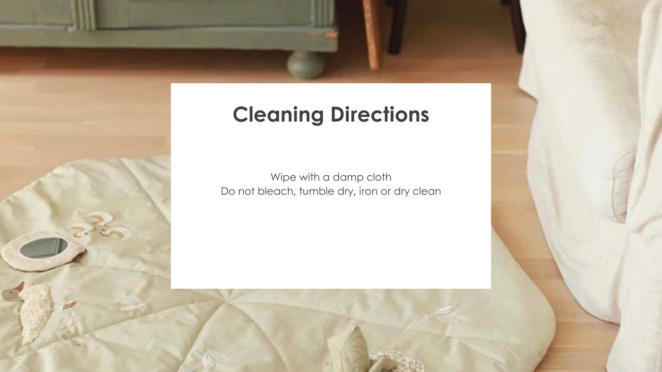Avery Row - Activity Mat (Riverbank) - cleaning directions