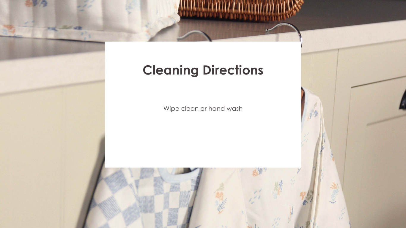 Avery Row - Sleeved Bib (Coastline) - cleaning instructions