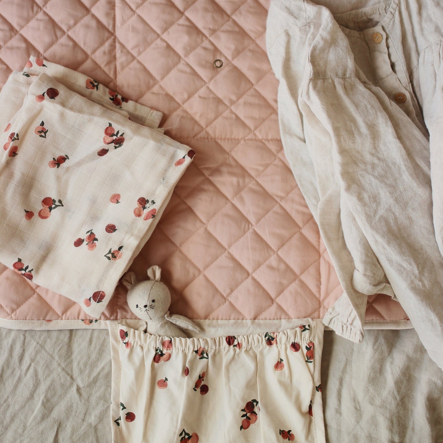 Avery Row - Travel Baby Changing Mat - open with accessories