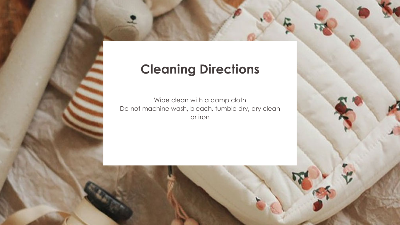 Avery Row cleaning directions peaches wash and toiletry bag