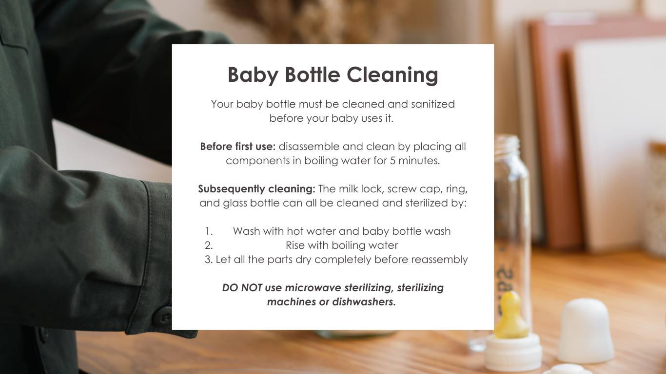 BIBS baby bottle cleaning instructions
