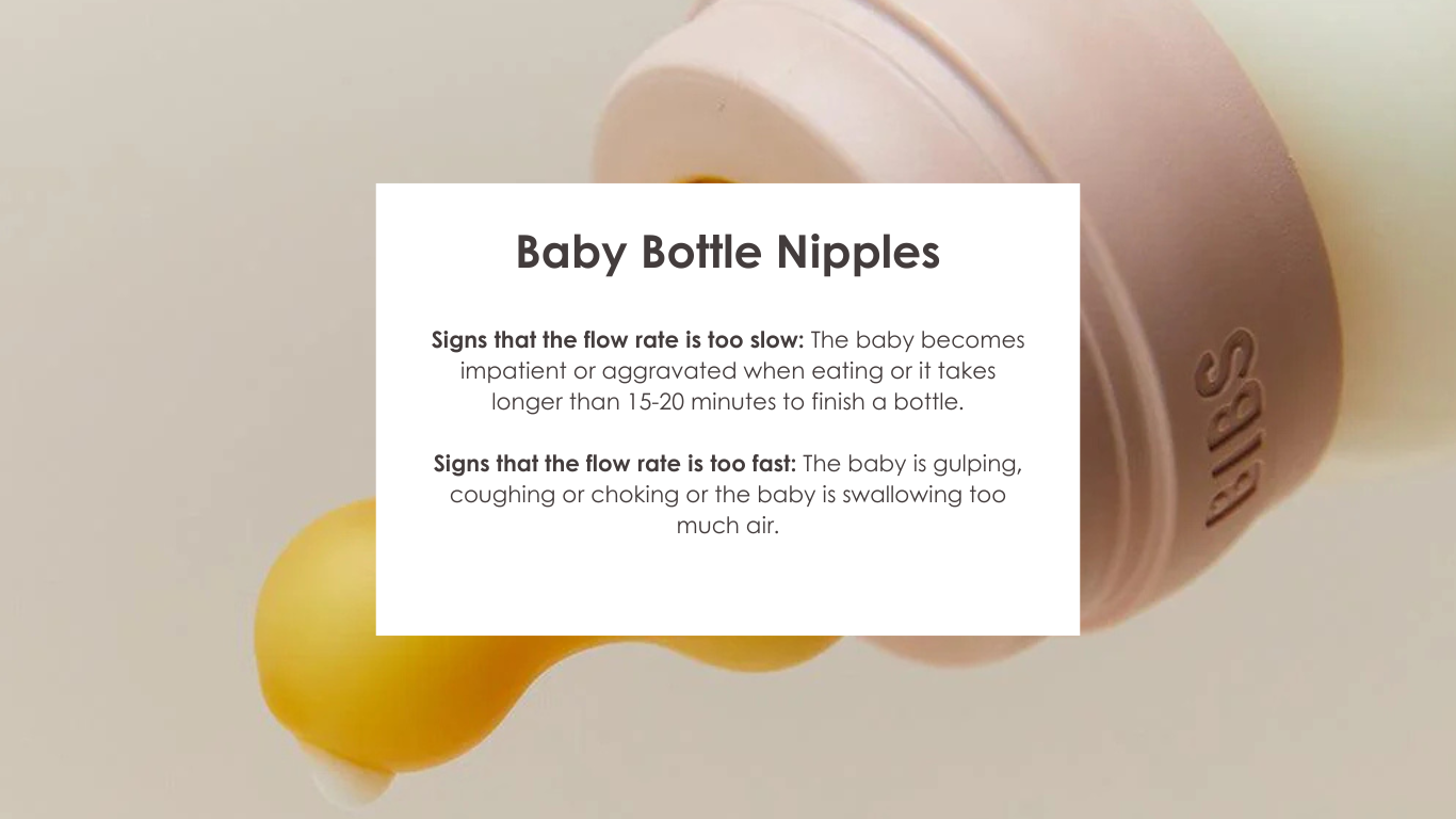 BIBS baby bottle nipple flow rate