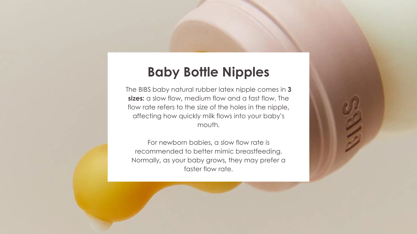 BIBS baby bottle nipple sizes