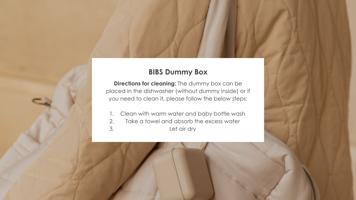 BIBS Dummy Box - cleaning directions