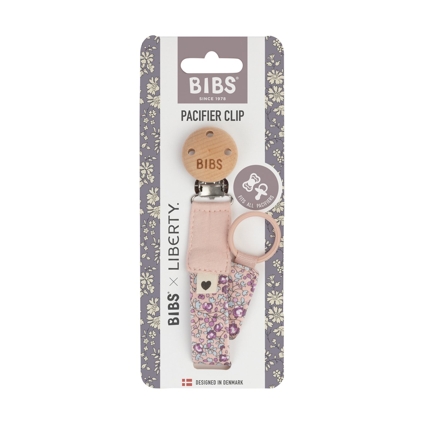 BIBS dummy clip ELOISE BLUSH - packaging