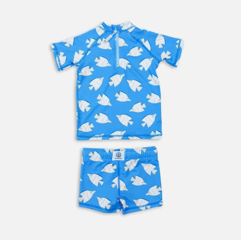 Badawii 2 piece swim set - fish back no background