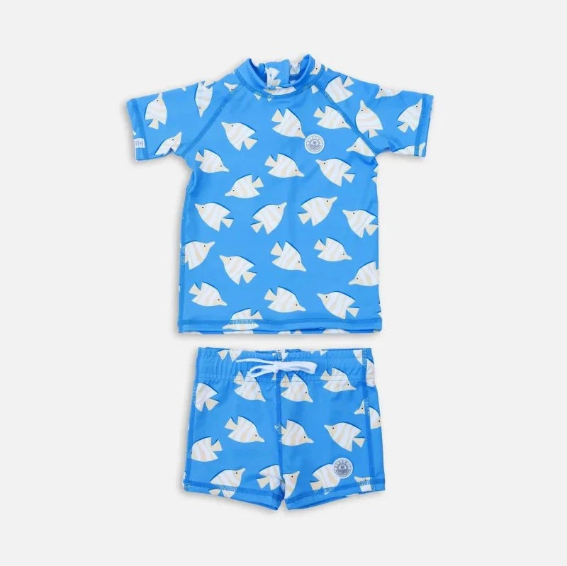 Badawii 2 piece swim set - fish front no background