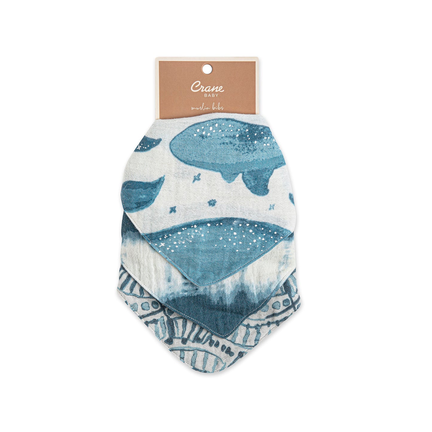 Crane Baby Bibs (Caspian) - packaging