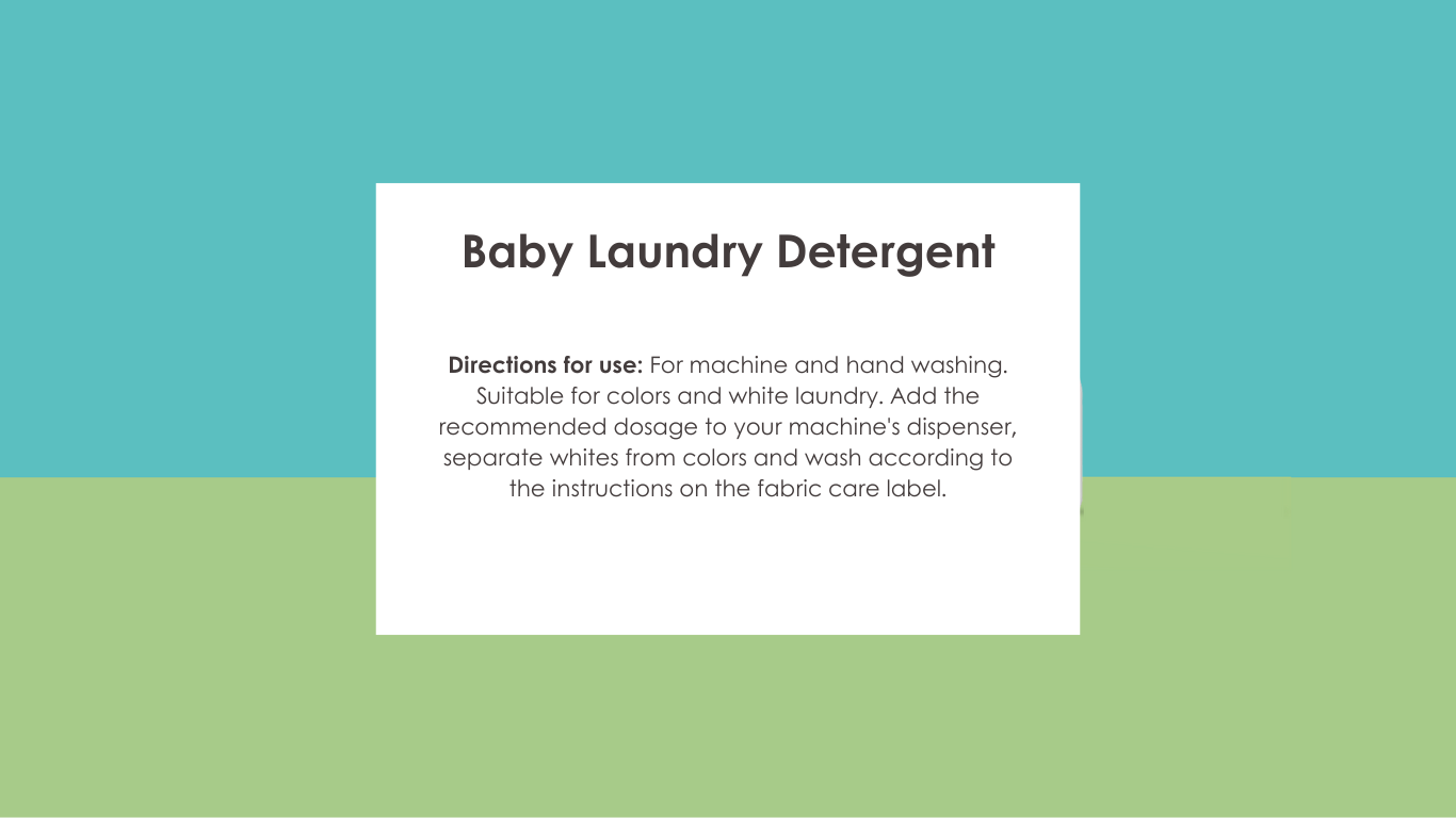 Ecolunes - Baby Laundry Detergent (Fragrance Free) - Directions for use