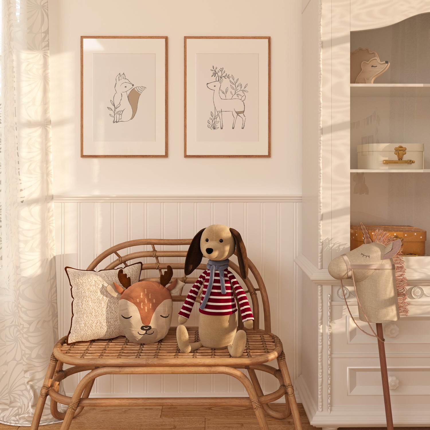 Free printable nursery art - woodland animals