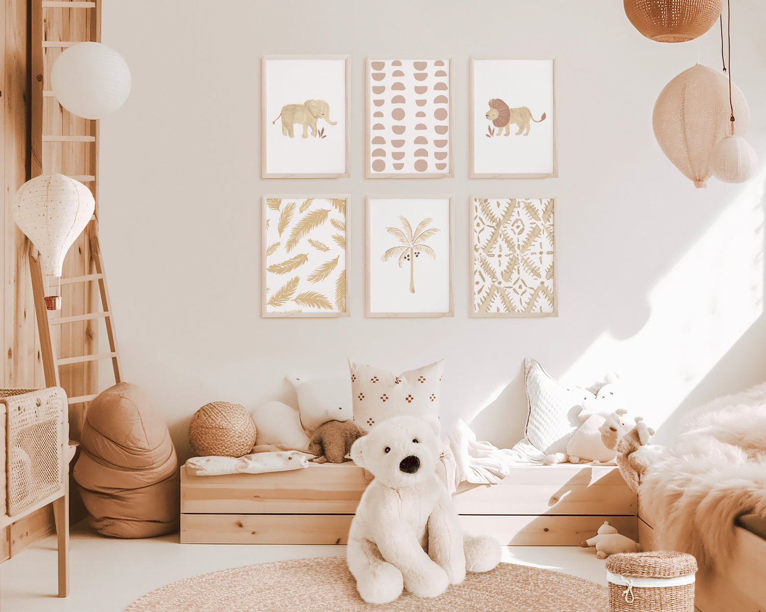Free printable nursery art - safari patterns