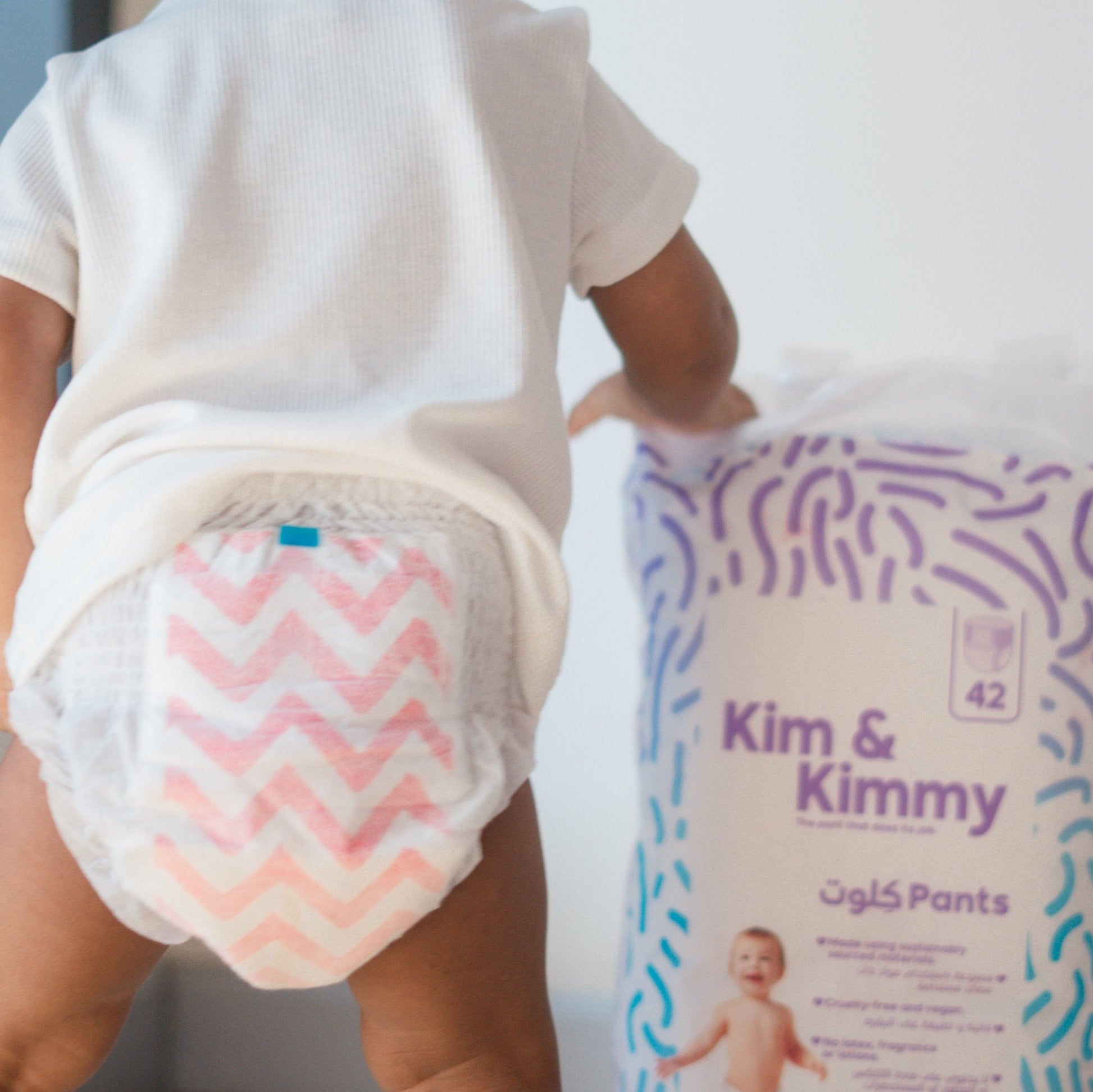 Kim & Kimmy Pull Up Pants Nappies (Zig Zag Swag) - stock photo 2 - pull ups nappy pants