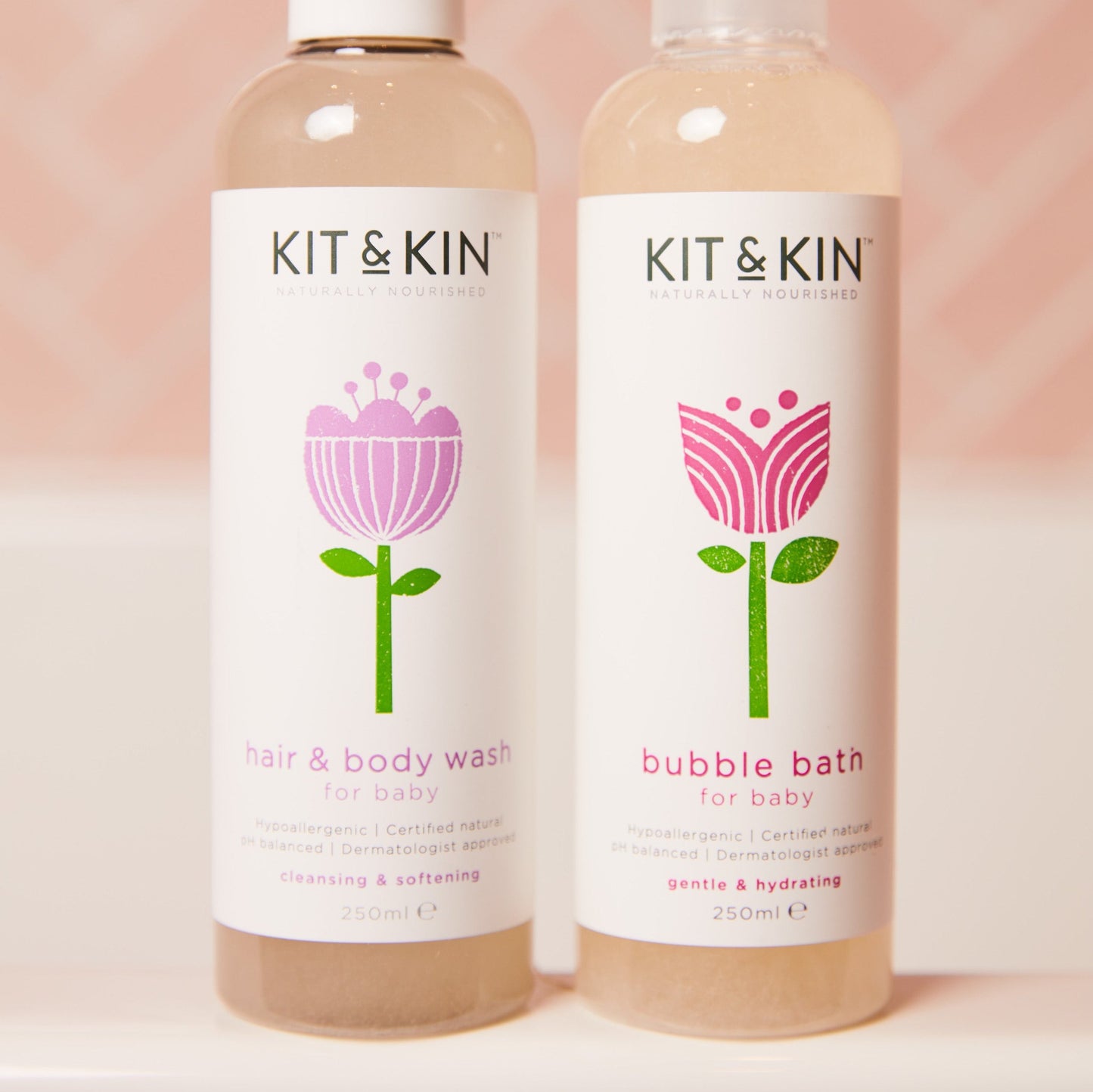 Kit & Kin Shampoo & Body Wash and bubble bath together 1