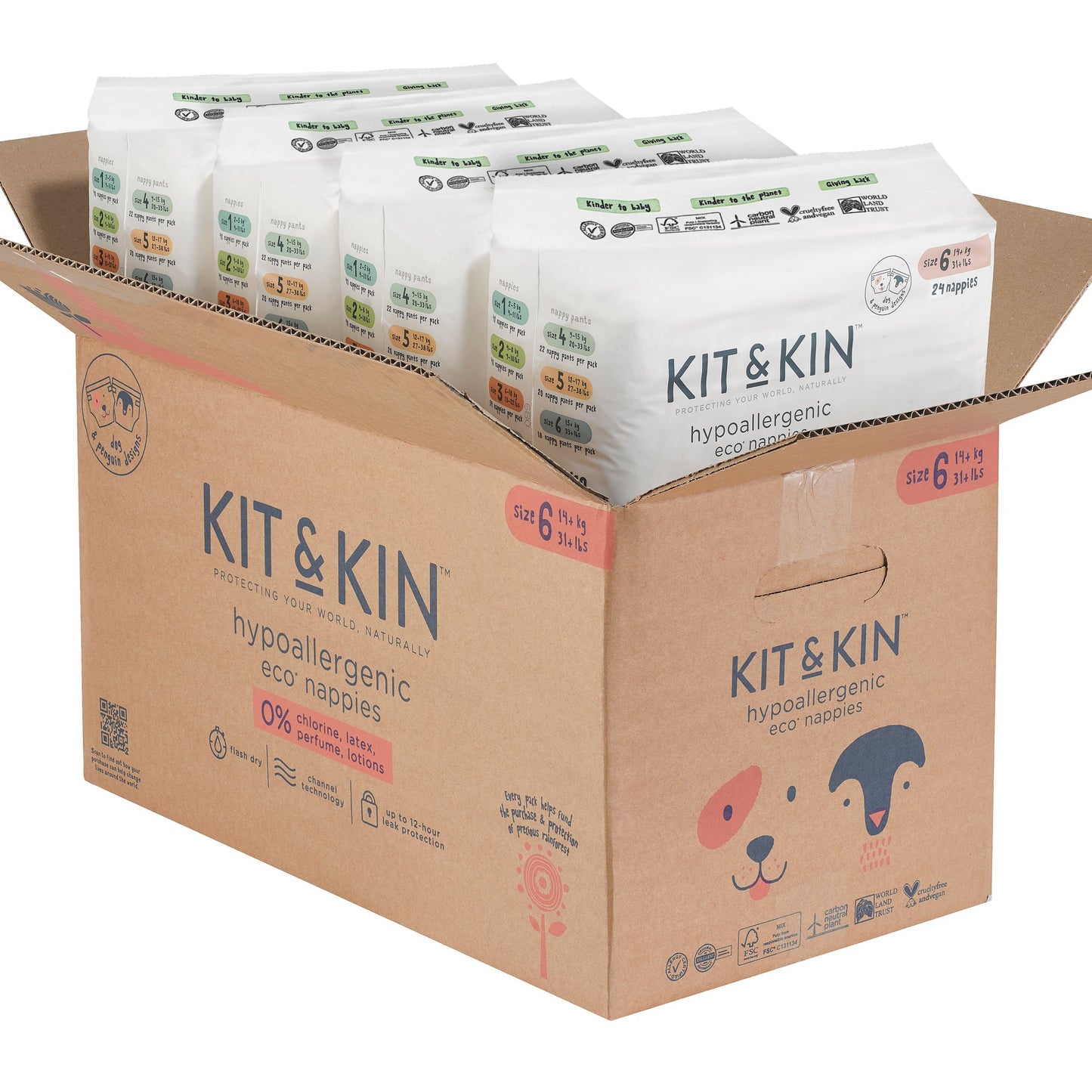 Kit & Kin nappies - size 6 - box bundle