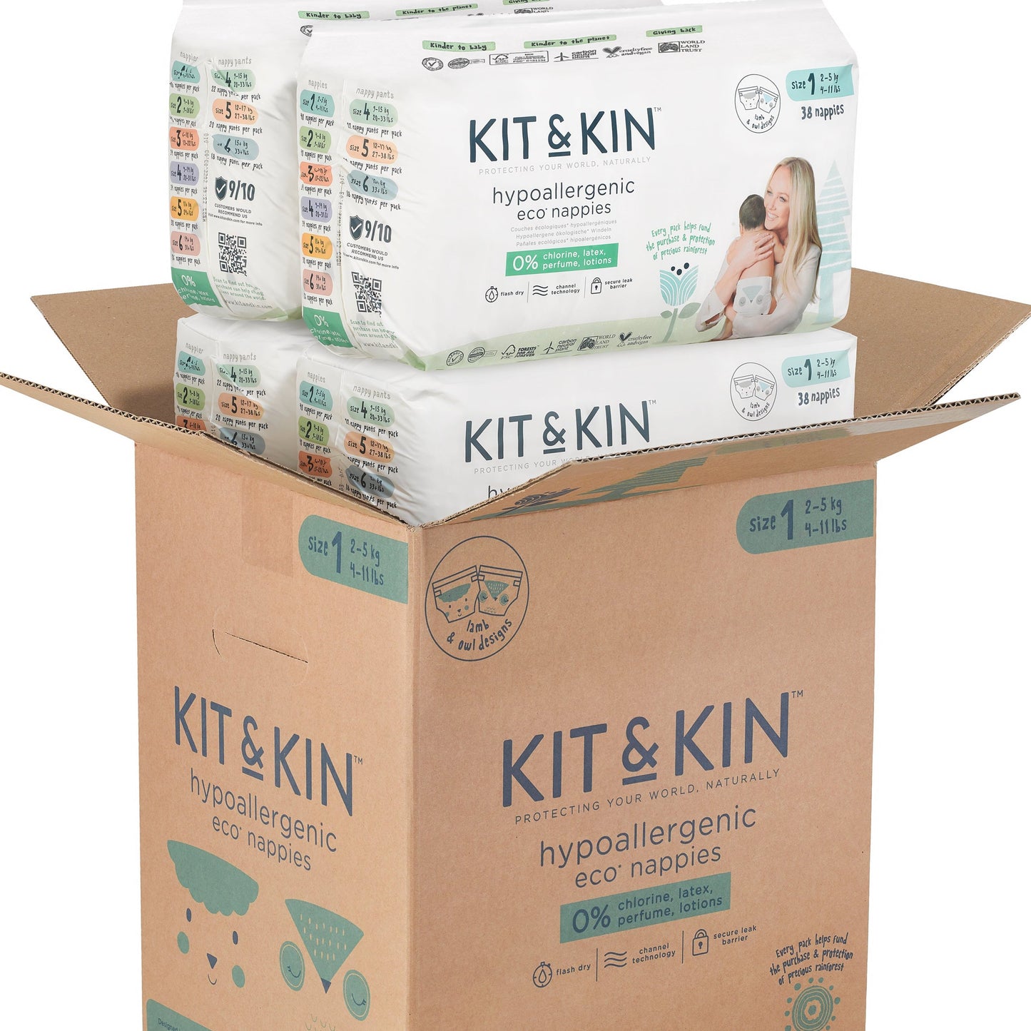 Kit & Kin nappy size 1 - box bundle