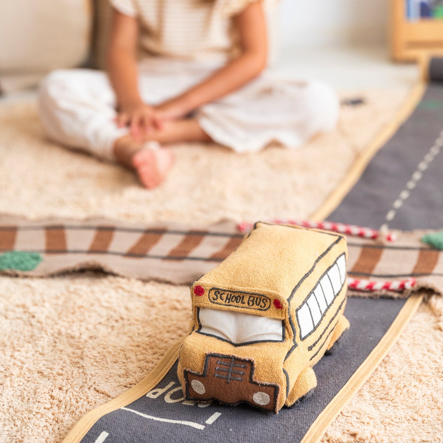 Lorena Canals Ride & Roll (School Bus) - bus - 100 natural baby products