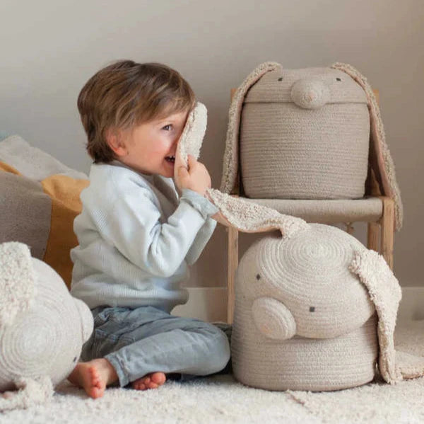 Lorena Canals Toy Basket (Rita The Rabbit) - laugh - rabbit laundry basket