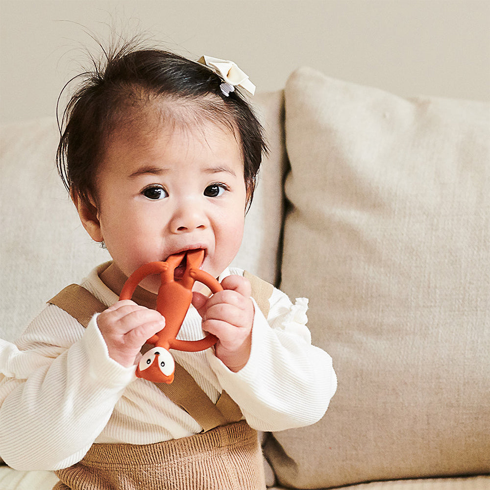 Matchstick Monkey - Animal Teether - Fudge Fox - cute baby girl teething