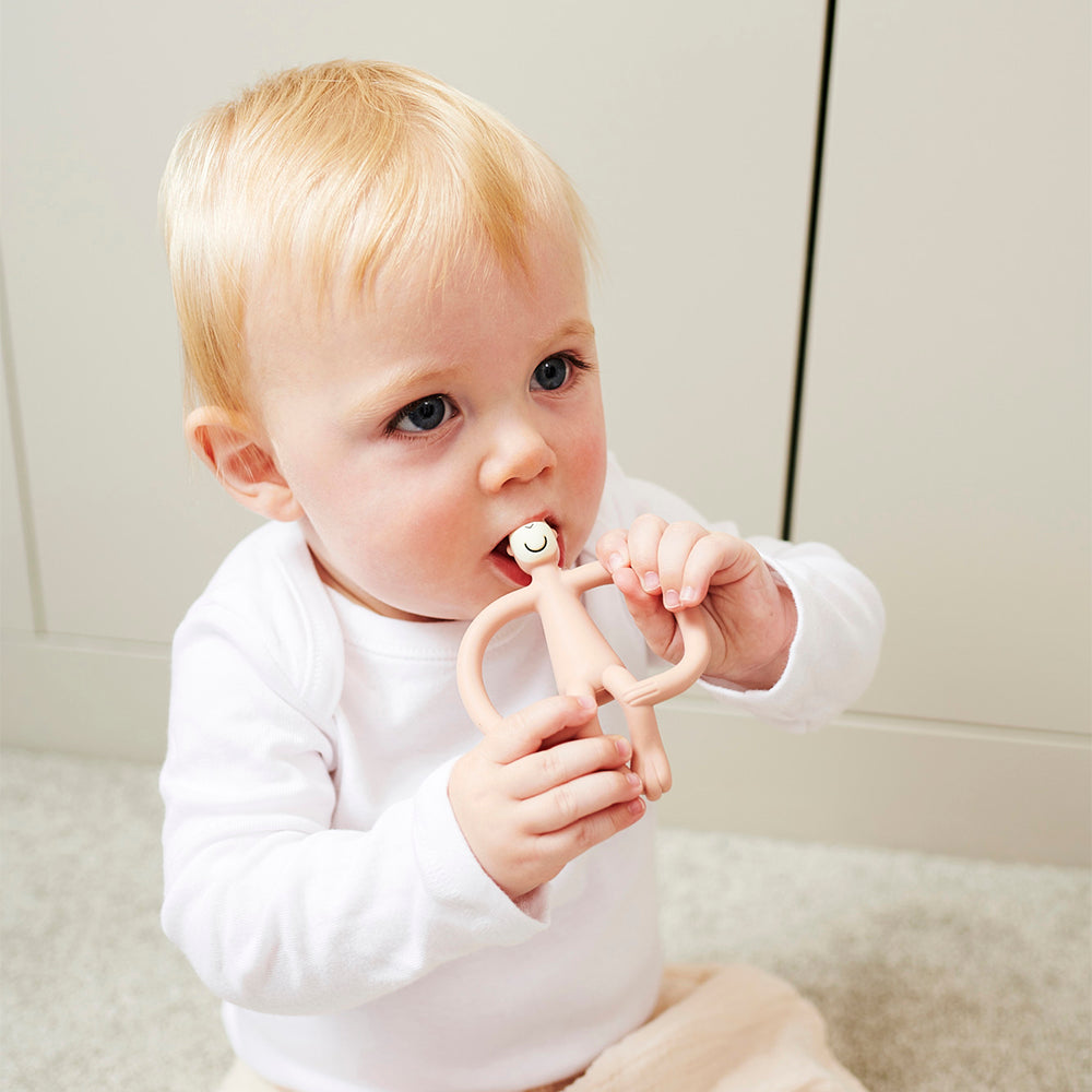 Matchstick Monkeys - Teether - Dusty Pink - baby teething