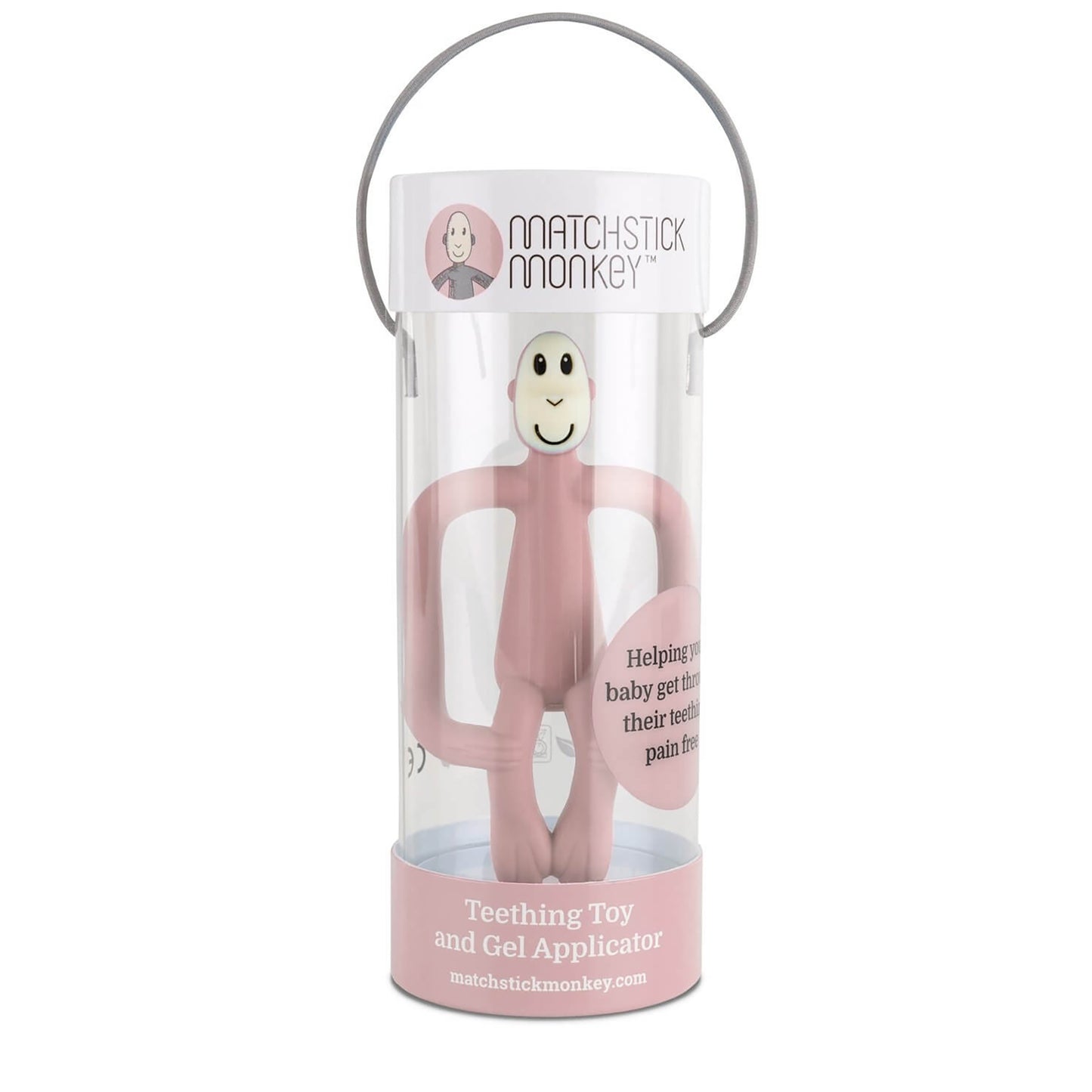 Matchstick Monkeys - Teether - Dusty Pink - packaging