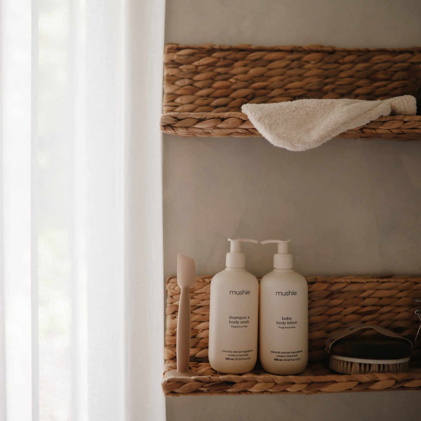 Mushie - Baby Skincare - Shampoo & Body Wash - on shelf - natural infant skin care