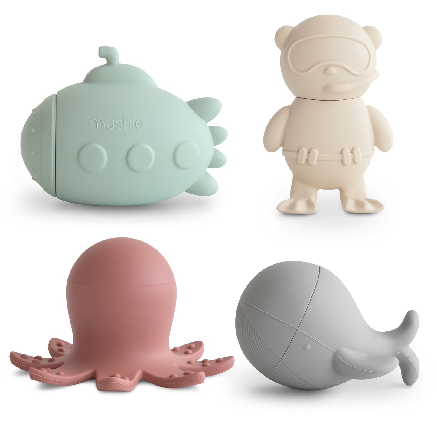 Mushie - Bath Toys - Sealife - stock photo