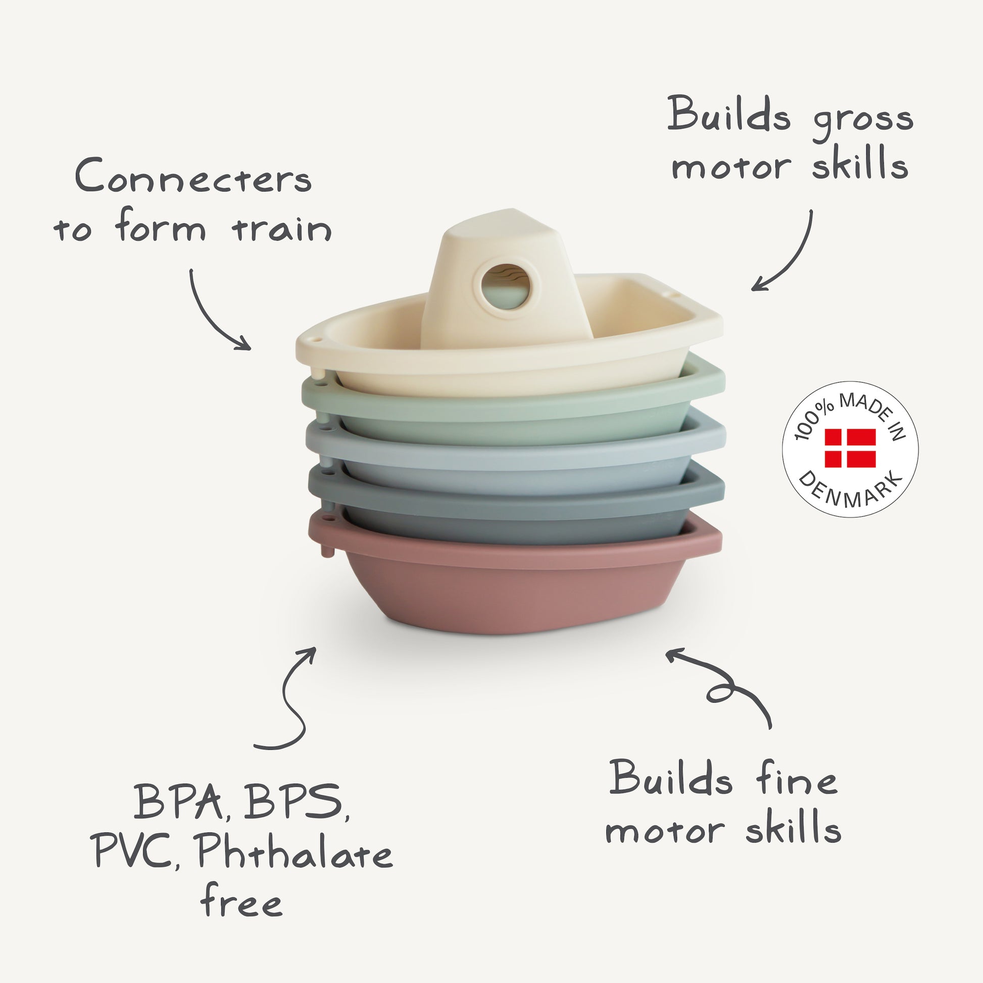 Mushie - Bath Boats - benefits