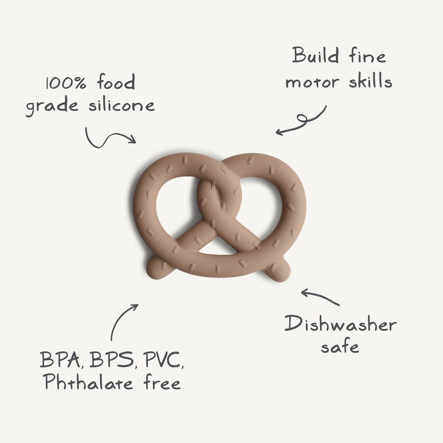 Mushie - Pretzel Teether - benefits - best teething toy