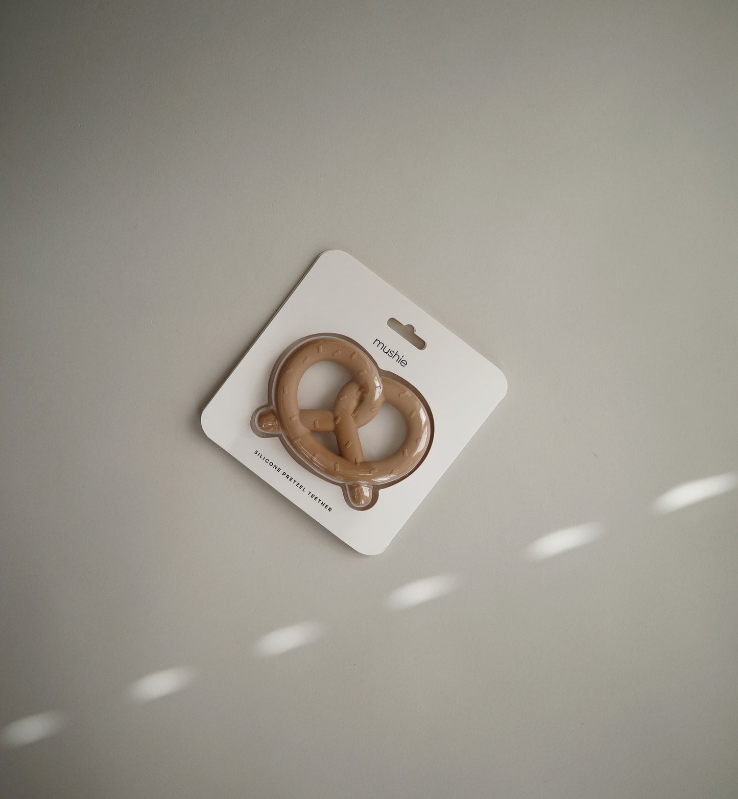 Mushie - Pretzel Teether - packaging - best teether