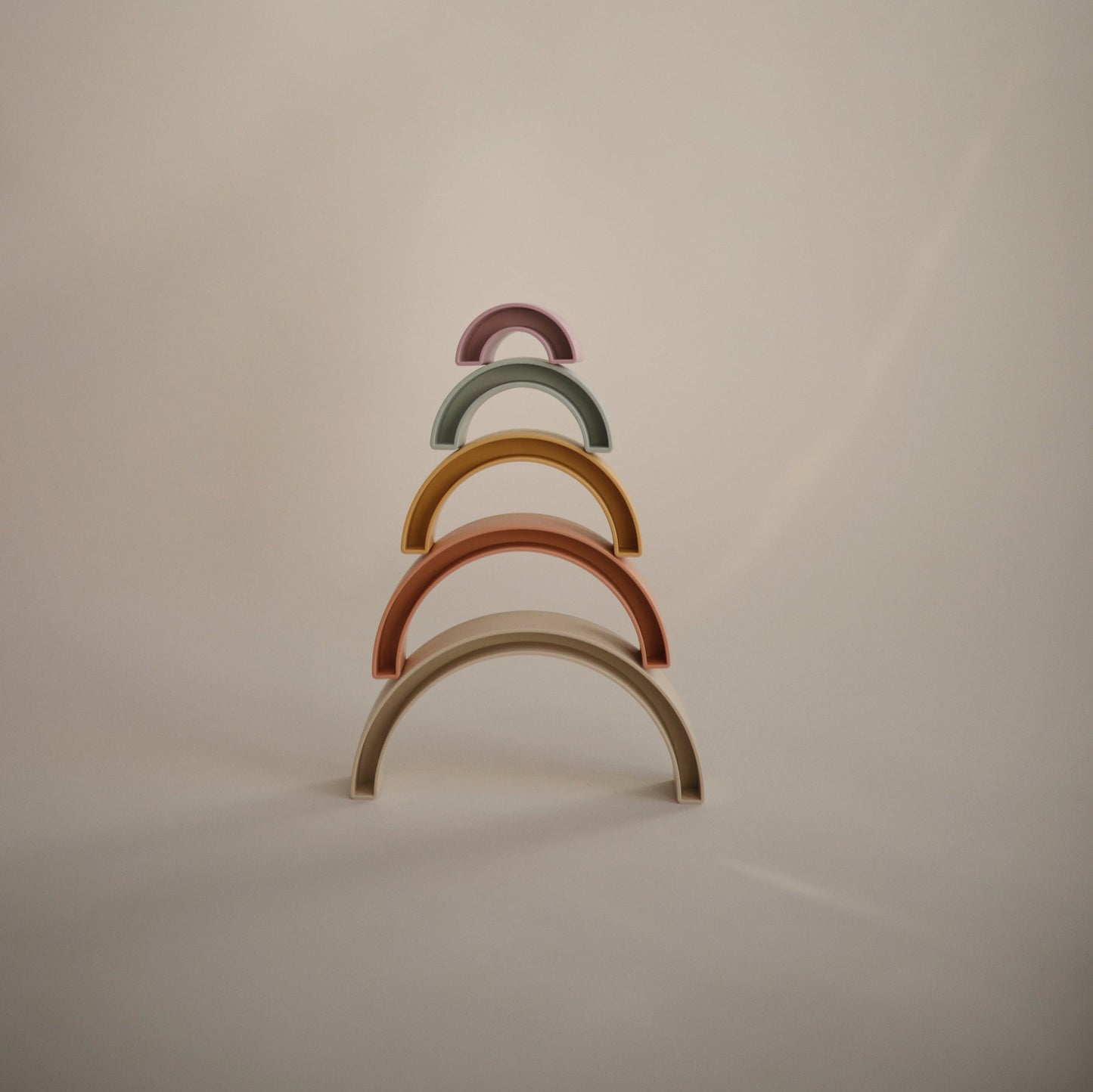 Mushie - Stacking Rainbow Toy - Tropical - stacking
