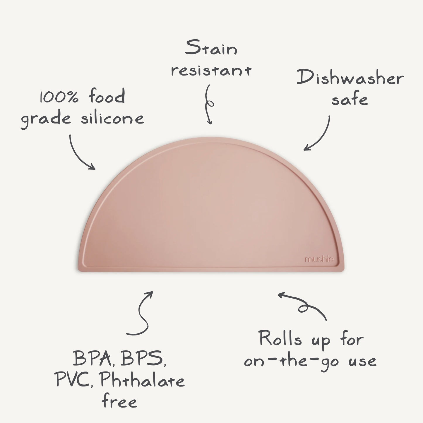 Mushie - Silicone Place Mat - benefits