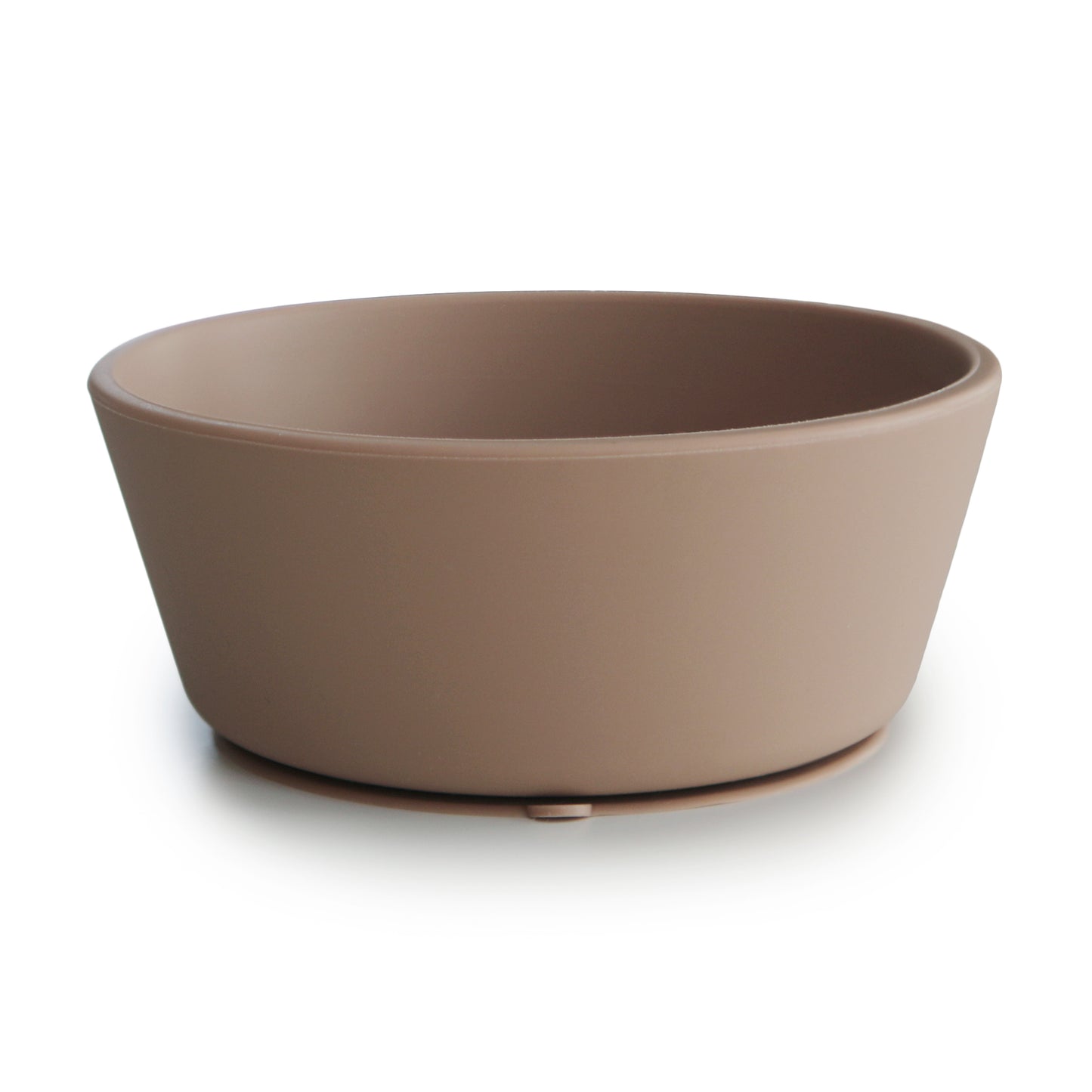 Mushie - Silicone Suction Bowl - baby toddler weaning - Natural - front