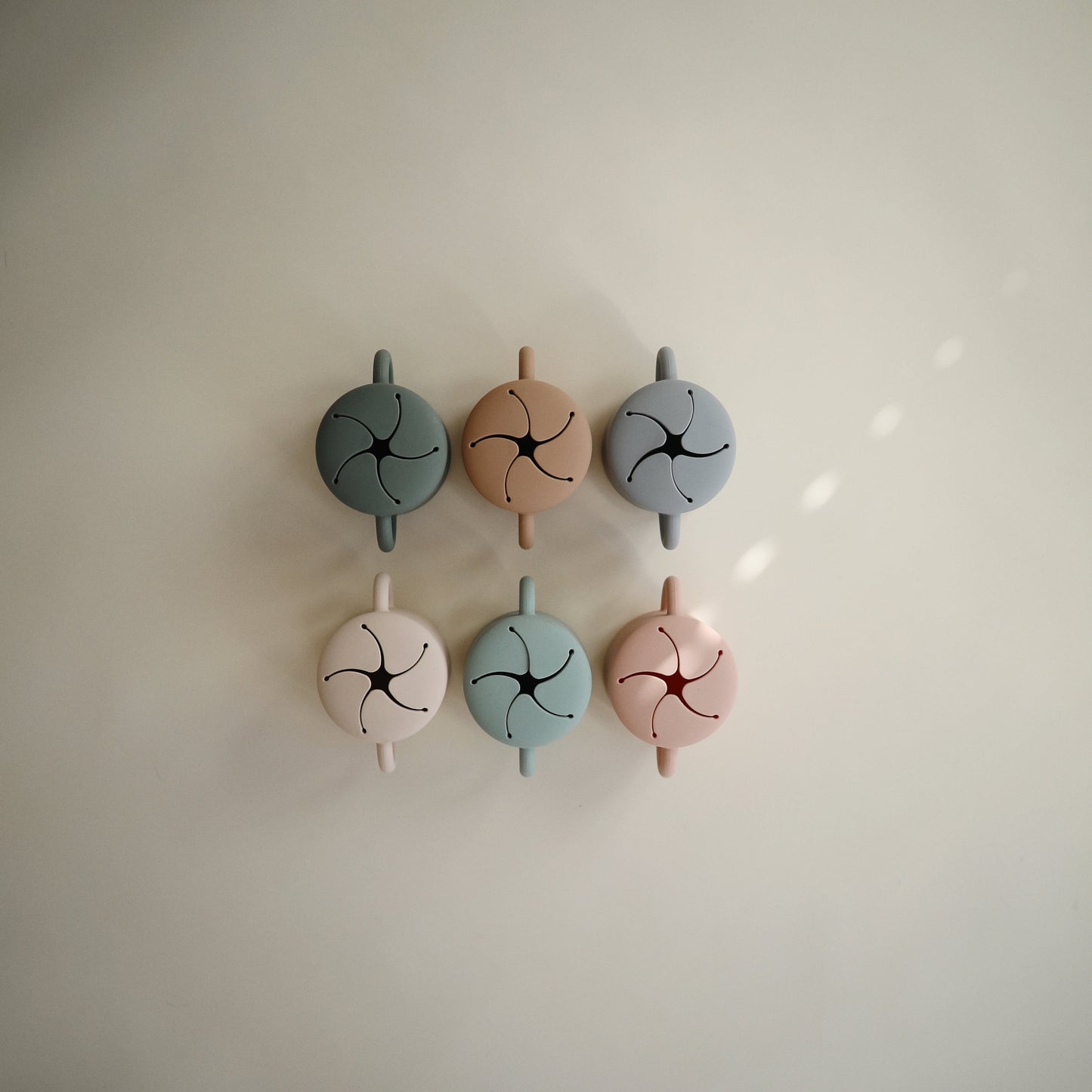 Mushie Snack Cup - Natural - collection birds eye view - snack pots