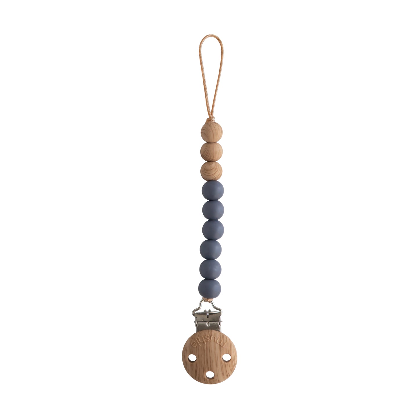 Mushie - Silicone Dummy Clip - Iron