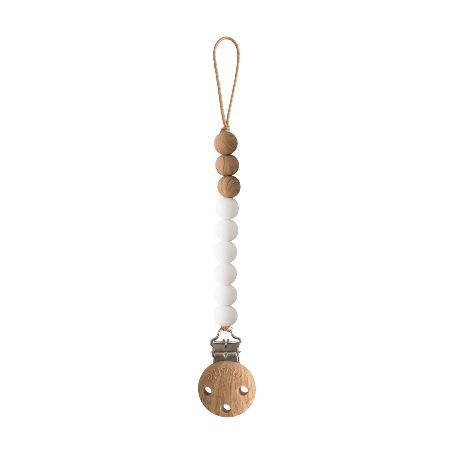 Mushie - Silicone Dummy Clip - White