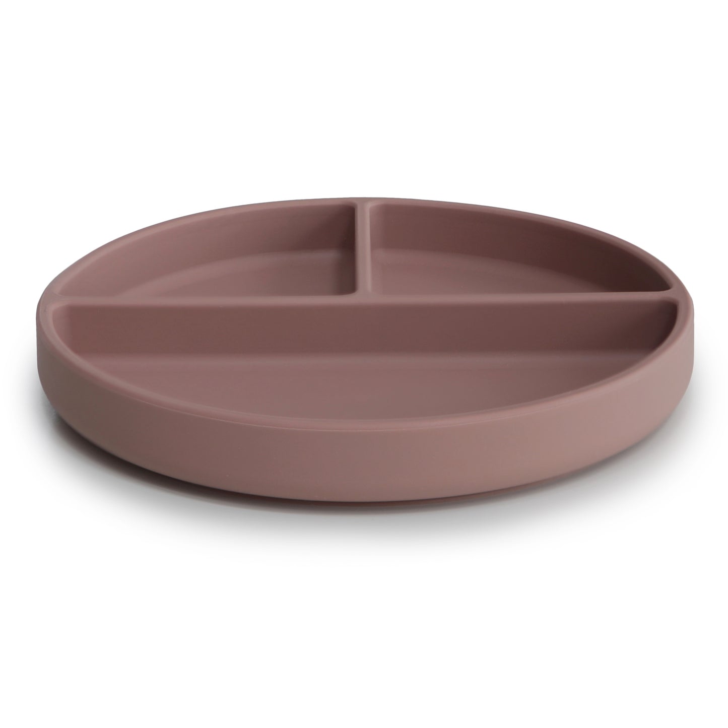 Mushie - Silicone Suction Plate - Cloudy Mauve - side