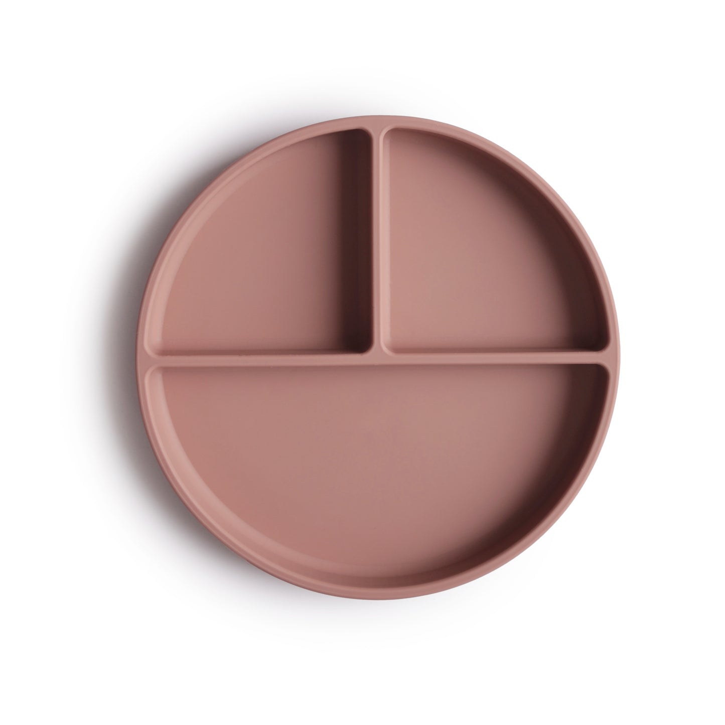 Mushie - Silicone Suction Plate - Cloudy Mauve - top