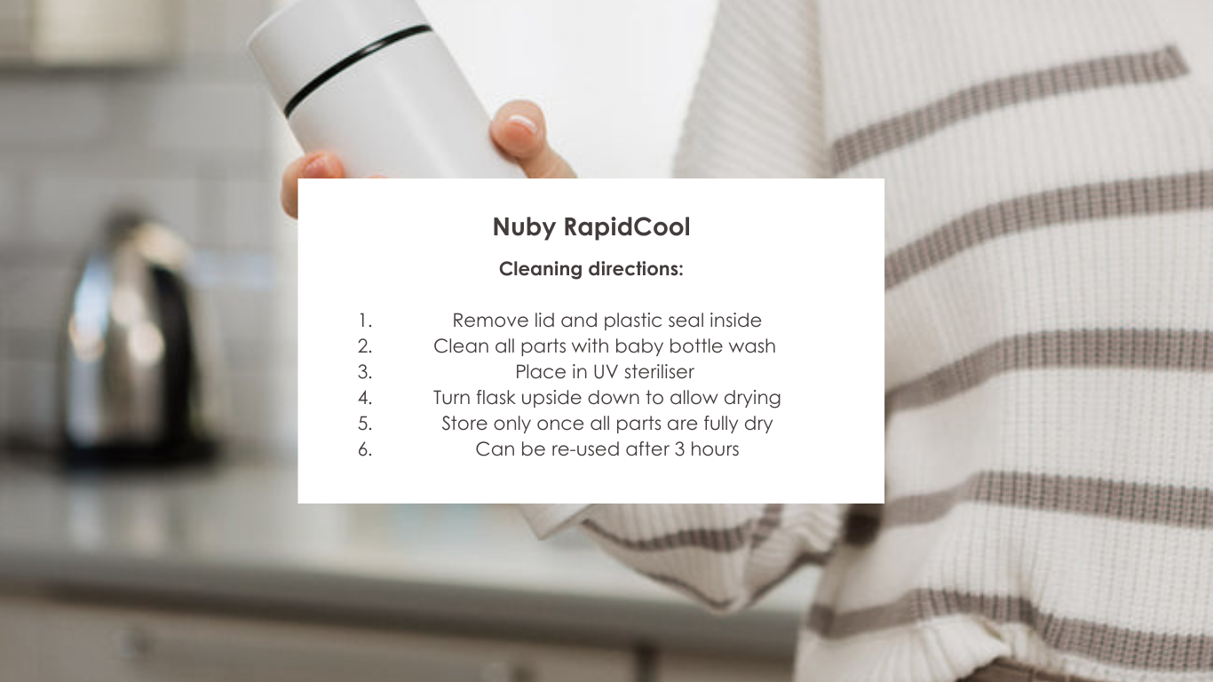 Nuby Rapid Cool - directions for cleaning