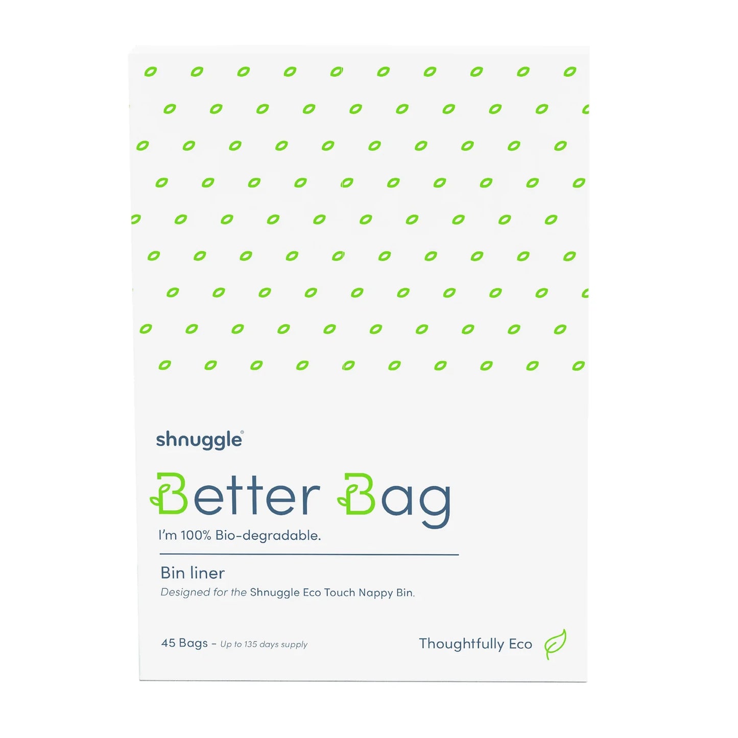 Shnuggle Biodegradable Nappy Bin Liners / Bin Bags packaging - baby bin bag