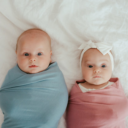 Anvi Baby - Newborn Swaddle, Hat & Sleepsuit Set (Blue) - babies together