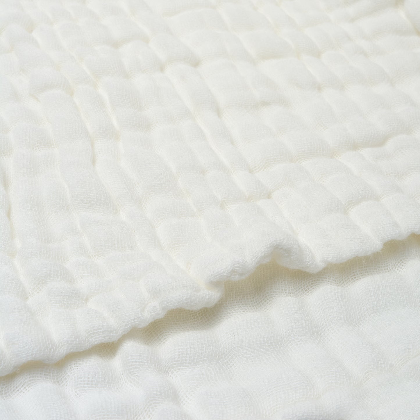 Anvi Baby - Organic Muslin Bath Towels (Blue & White) - soft white material - muslin towel