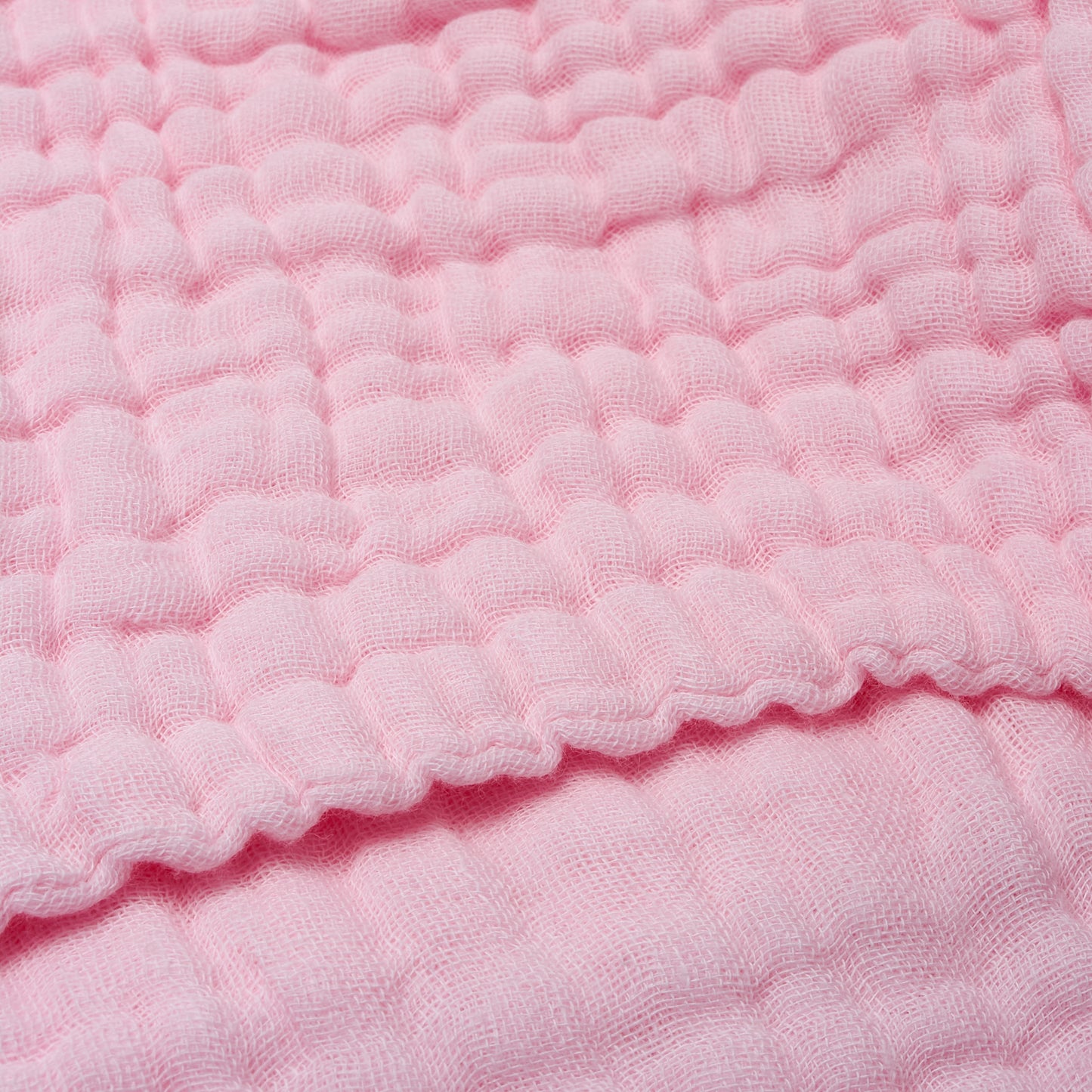 Anvi Baby - Organic Muslin Bath Towels (Pink & White) - soft pink material