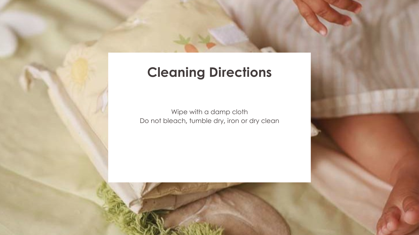Avery Row - Fabric Book (Bunny Tales) - cleaning directions