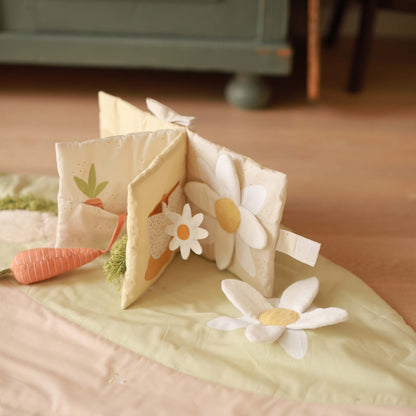 Avery Row - Fabric Book (Bunny Tales) - open book - avery row - the little bunny book